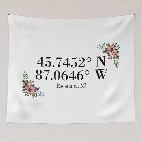 Item preview, Escanaba, MI Coordinates designed and sold by mynameisliana.
