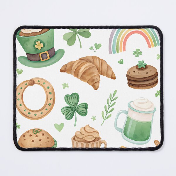 Item preview, A0748 Shamrock Concha – Cute St. Patrick’s Day Mexican Pan Dulce Digital Art for POD, Apparel, and Home Decor designed and sold by angieart68.