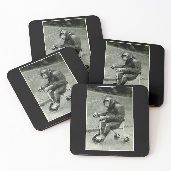 Item preview, Vintage Chimpanzee Monkey Riding Tricycle Chimp Funny designed and sold by Dressed For  Duty.