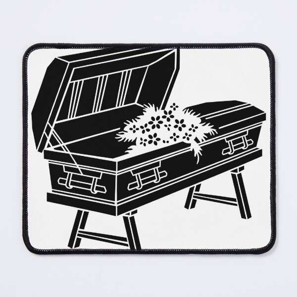 Item preview, Gothic Coffin Silhouette with Flowers designed and sold by theartfulaspie.