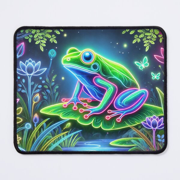 Item preview, Fluorescent Frog – Bursts of Magic in the Water designed and sold by AmigosFurEver.