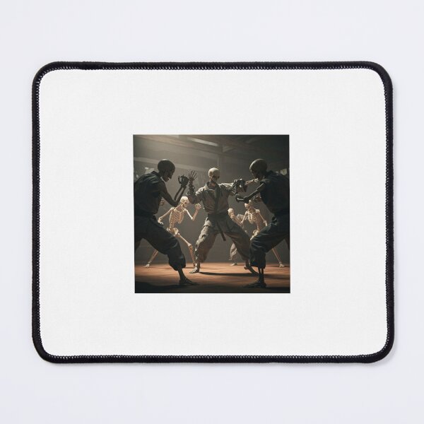 Item preview, Skeletons doing martial arts  designed and sold by Helen Enchanted Designs .