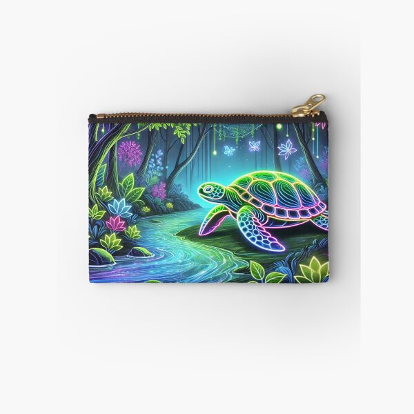 Item preview, Fluorescent Turtle – Spiritual Journey under the Lights of the Forest designed and sold by AmigosFurEver.