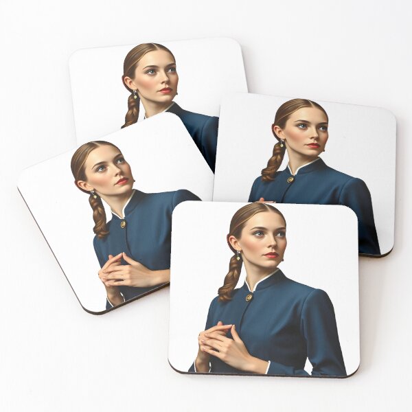 Item preview, Scandinavian Stewardess - Nordic Aviation Art Print designed and sold by ZEPHYR_LABEL.
