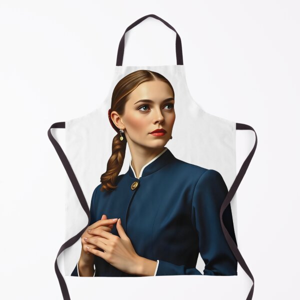 Item preview, Scandinavian Stewardess - Nordic Aviation Art Print designed and sold by ZEPHYR_LABEL.