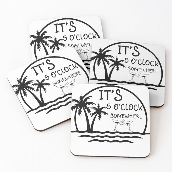 Item preview, it's 5 o'clock somewhere funny drinking design designed and sold by SellingStuff91.