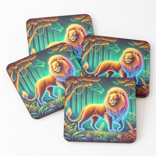 Item preview, Shining Lion – King of the Jungle in an Ethereal Light designed and sold by AmigosFurEver.