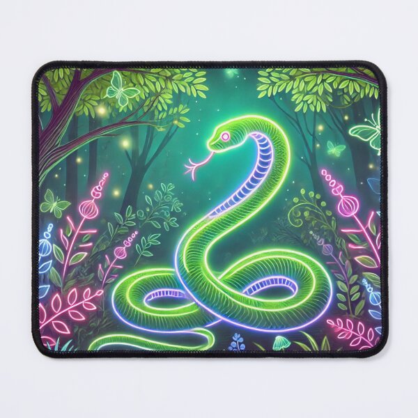 Item preview, Neon Serpent – The Mystical Light of the Woodland Predator designed and sold by AmigosFurEver.