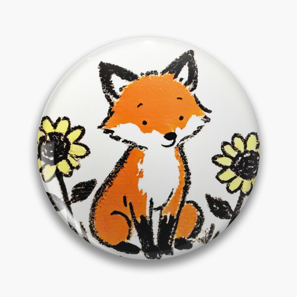Aperçu de l'œuvre Renard mignon et tournesols en fleurs créée et vendue par SunkenCost.
