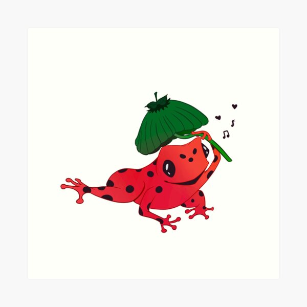 Aperçu de l'œuvre Grenouille joyeuse en train de faire son jogging créée et vendue par ashiearts.