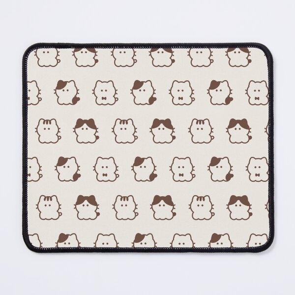 Item preview, Whisker Cats Pattern / Beige designed and sold by Yuru Pals.