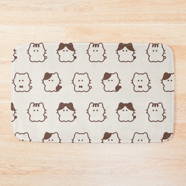 Item preview, Whisker Cats Pattern / Beige  designed and sold by Yuru Pals.