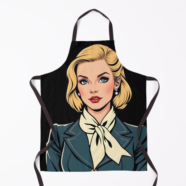 Item preview, Scandinavian Stewardess - Nordic Aviation Drawing Art Print designed and sold by ZEPHYR_LABEL.