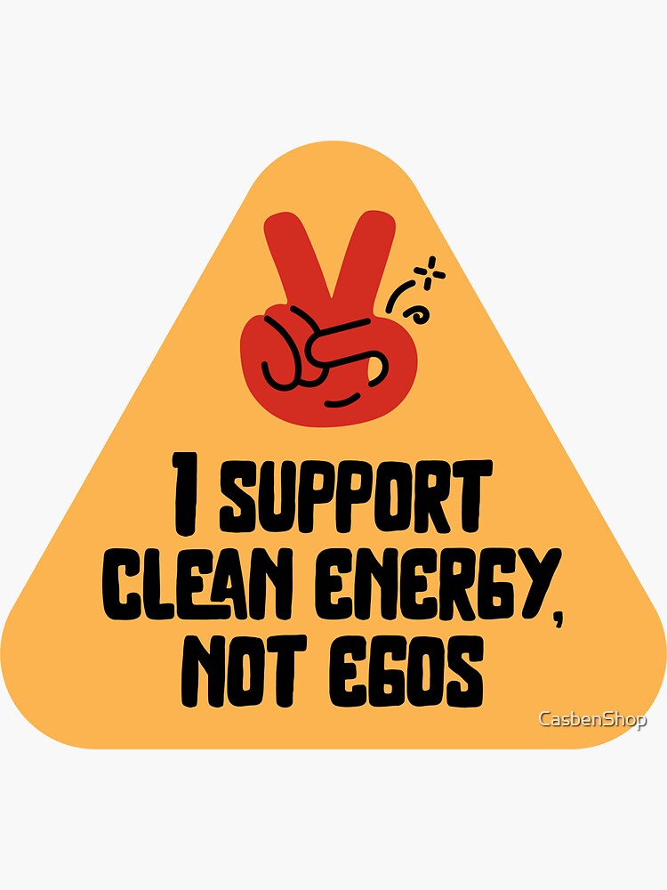 Thumbnail 3 of 3, Sticker, Clean energy without egos - Tesla designed and sold by CasbenShop.