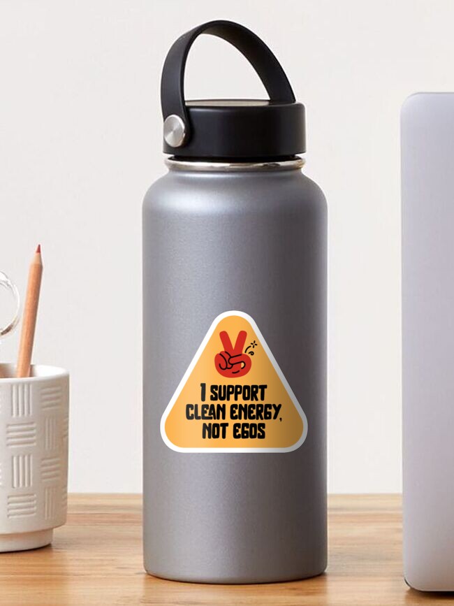 Thumbnail 1 of 3, Sticker, Clean energy without egos - Tesla designed and sold by CasbenShop.