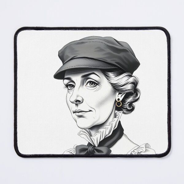Item preview, Old Scandinavian Stewardess - Nordic Aviation Drawing Art Print designed and sold by ZEPHYR_LABEL.