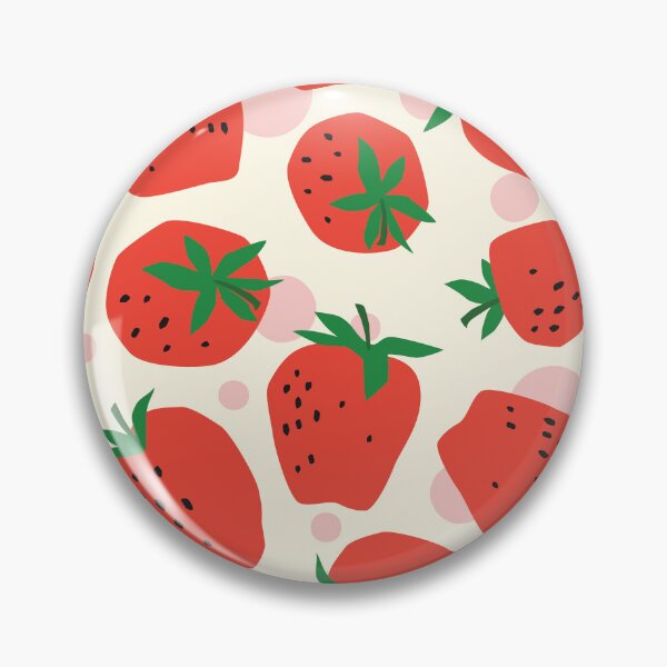 Artikelvorschau, Erdbeermuster – Süßes Sommerfruchtdesign mit Retro-Punkten entworfen und verkauft von Milamania.