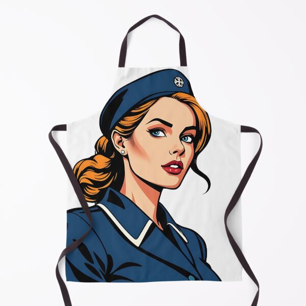 Item preview, Scandinavian Stewardess - Nordic Aviation Drawing Art designed and sold by ZEPHYR_LABEL.