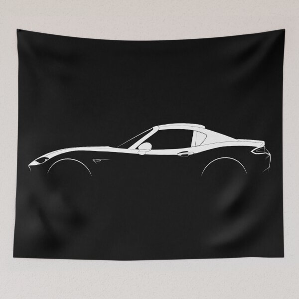 Item preview, MX-5 Miata RF ND (White) designed and sold by Car Silhouettes.