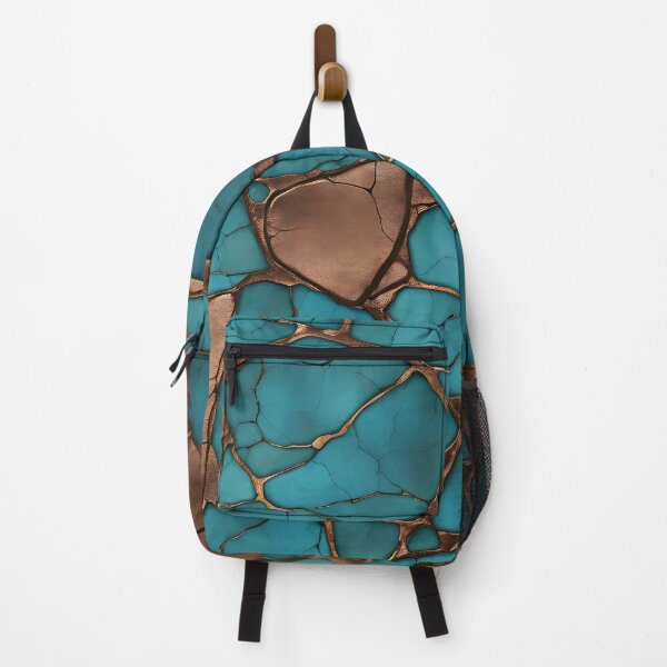 Item preview, Boho Chic Turquoise and Copper Mineral Pattern designed and sold by CoastalEmp.