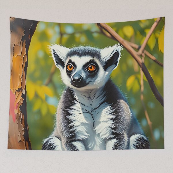 Item preview, Ring Tailed Lemur Forest Portrait Wild Animals designed and sold by kakarikihill.