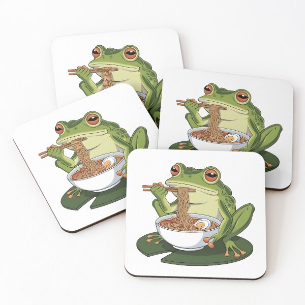 Item preview, Frog is eating Ramen designed and sold by trendspatterns.