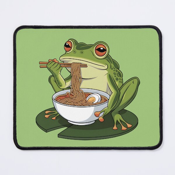 Item preview, Frog is eating Ramen designed and sold by trendspatterns.