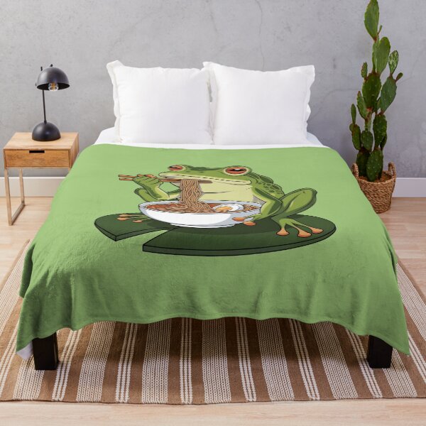 Item preview, Frog is eating Ramen designed and sold by trendspatterns.