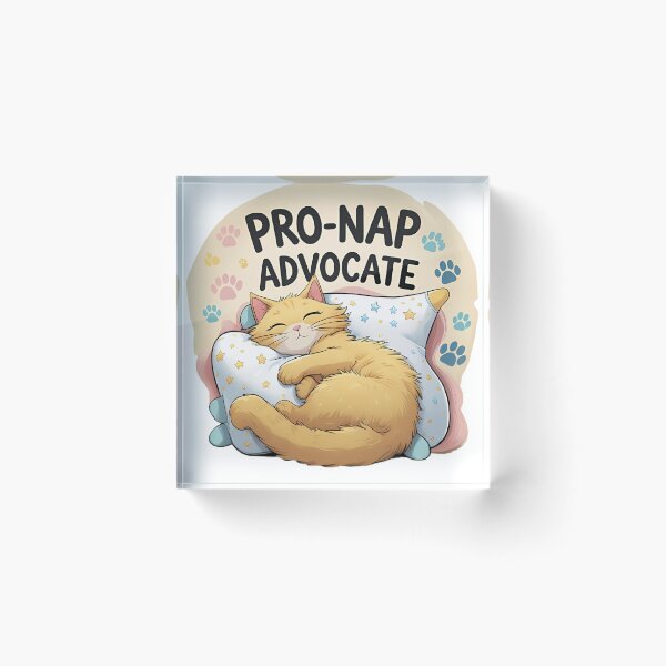 Item preview, Pro-Nap Advocate Cat Sleeping Cat Nap Lover Funny Cat Humor designed and sold by Furry Paw  Prints.