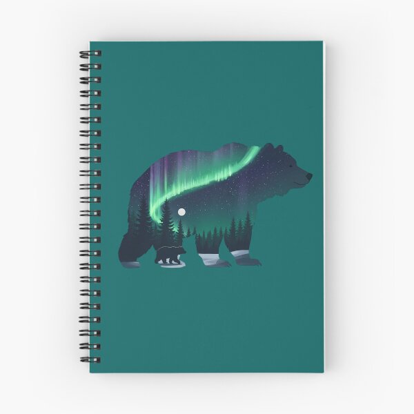 Item preview, Aurora Bear – Northern Lights Silhouette designed and sold by DRAGON FIRE.
