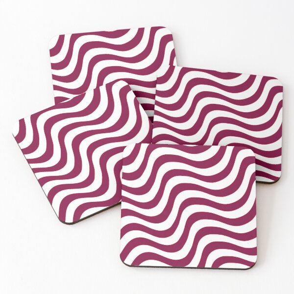 Item preview, Wavy Pattern Burgundy Color  designed and sold by Senthamizh.