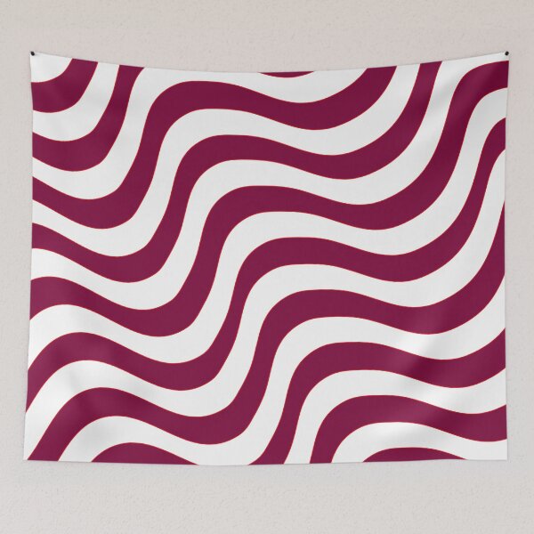 Item preview, Wavy Pattern Burgundy Color  designed and sold by Senthamizh.