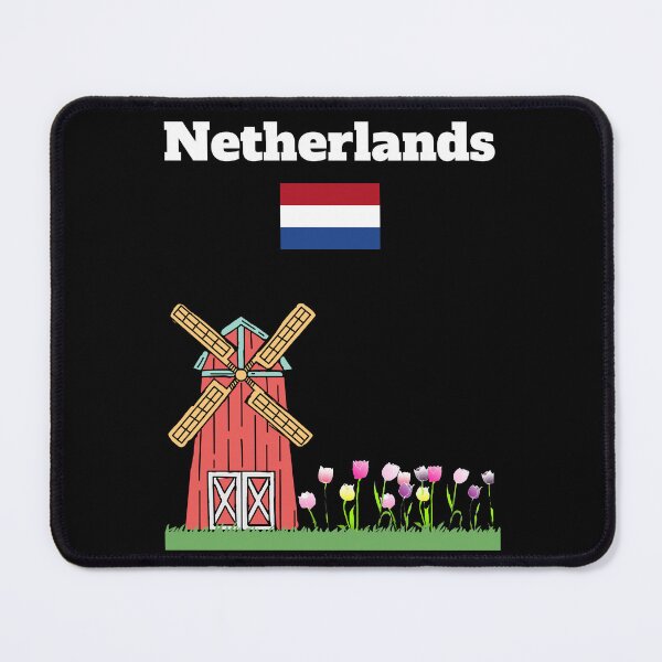 Item preview, Netherland trip souvenir Windmill and tulips Dutch flag  designed and sold by Artstastic.