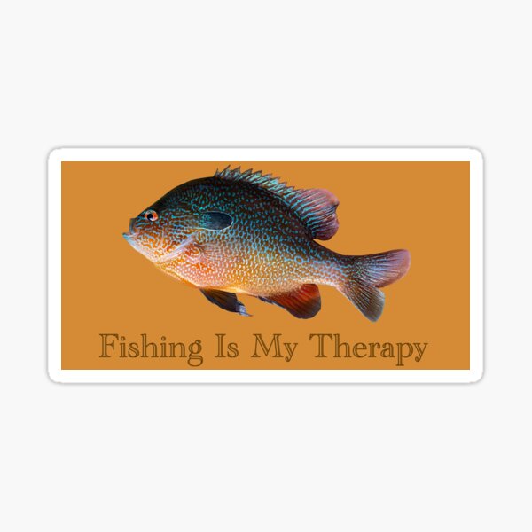 Vista previa del artículo con la obra «La pesca es mi terapia», diseñado y vendido por GraceNoteCards.