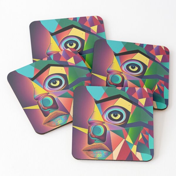 Item preview, Geometric patterned Face designed and sold by printedartgoods.