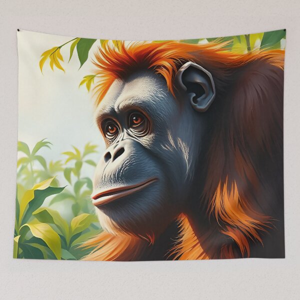 Item preview, Orangutan Great Ape Forest Portrait Wild Animals designed and sold by kakarikihill.