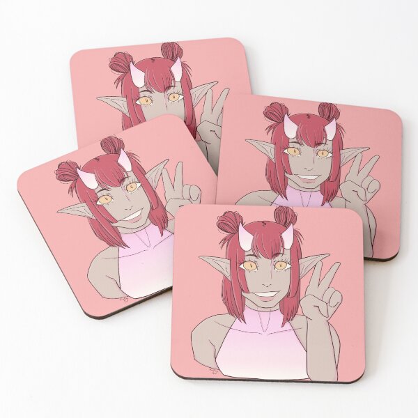 Item preview, pink demon girl designed and sold by tieflingthief.