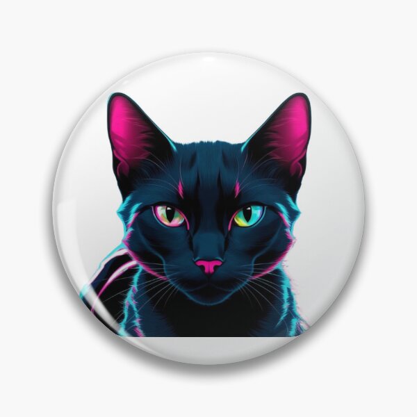 Item preview, Neon Cyber Cat designed and sold by StormArte.