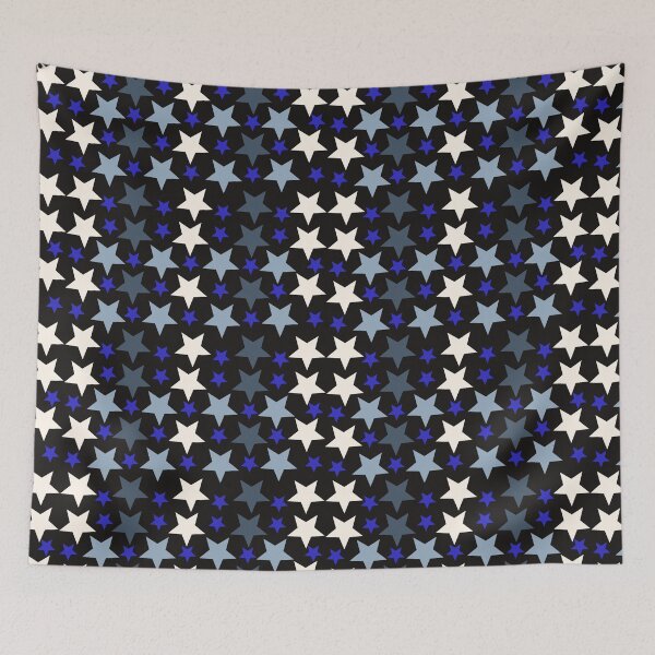 Item preview, 3 Shades of Blue Stars and White and Black designed and sold by KDStout.