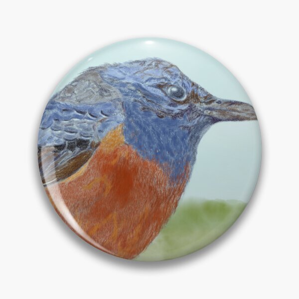 Item preview, An adorable blue bird and a volcano mountain. designed and sold by greenPQBstudio.
