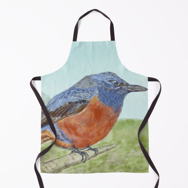 Item preview, An adorable blue bird and a volcano mountain. designed and sold by greenPQBstudio.