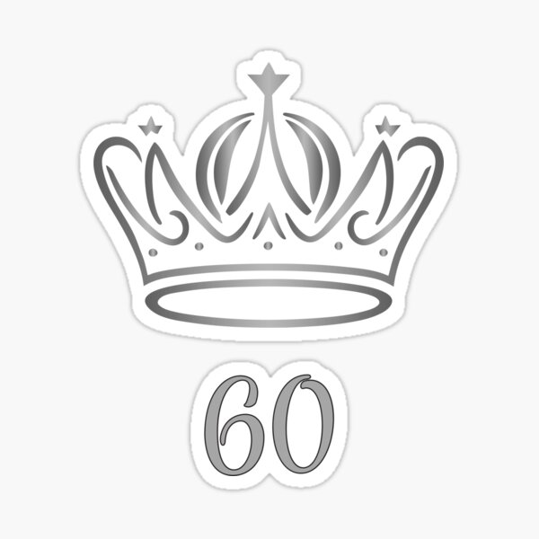 Artikel-Vorschau von 60 Jahre alt, König oder Königin mit silberner Krone, Königshaus, designt und verkauft von AASparksDesigns.