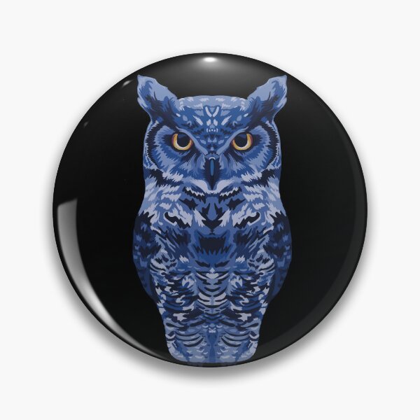 Item preview, Great Horned Owl Piercing Gaze of a Midnight Predator designed and sold by tayaan.