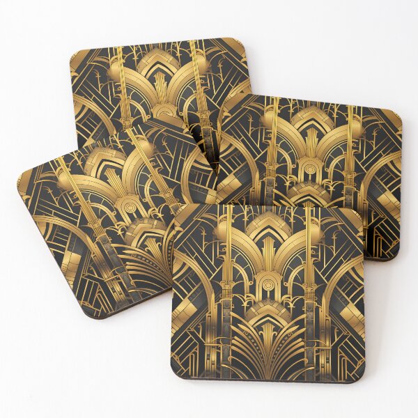 Item preview, Classic Art Deco Golden Ombre Sophisticated Epic Pattern designed and sold by DEC02.