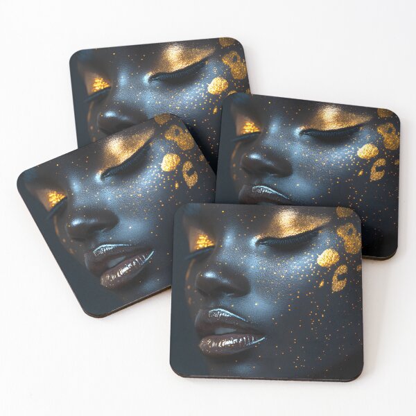 Item preview, Stunning Portrait with Gold Glitter Accents designed and sold by Artessie.