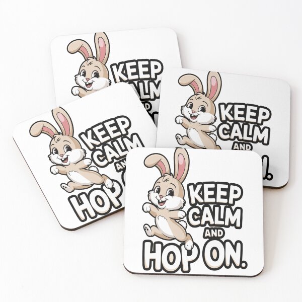 Item preview, Keep Calm and Hop On – Bunny Adventure Design designed and sold by Petpixy.