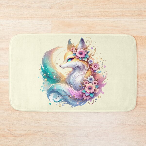 Item preview, Mystical Fox with Pastel Floral Decorations designed and sold by 2ndSketch.