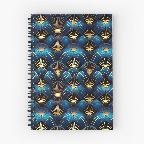 Item preview, Sky Blue And Golden Art Deco Sophisticated Pattern designed and sold by DEC02.