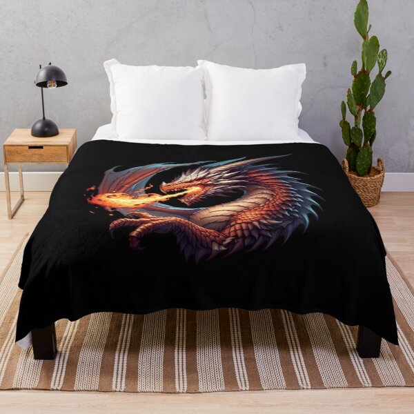 Item preview, Mythical Epic Red Dragon Blowing Fire designed and sold by 2ndSketch.