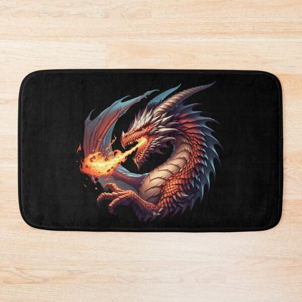 Item preview, Mythical Epic Red Dragon Blowing Fire designed and sold by 2ndSketch.